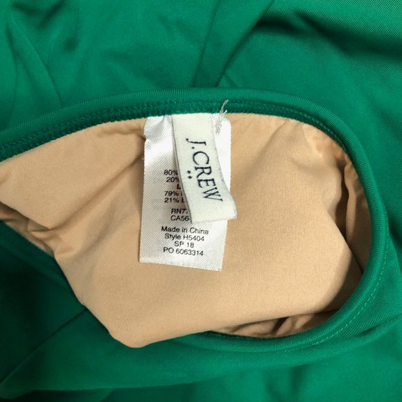 J. Crew Factory One Piece Swimsuit Scallops Green - Picture 5 of 6